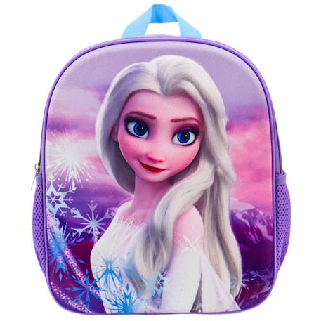 Sac à dos maternelle imprimé elsa la reine des neiges Blanc / violet / bleu 3 - vertbaudet enfant 