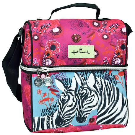 Sac goûter hallmark zèbre 24 cm - sac déjeuner Multicolore 1 - vertbaudet enfant 