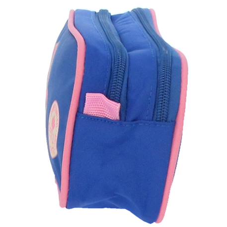 Trousse rectangulaire 22 cm avec 2 compartiments zippés Rose 3 - vertbaudet enfant 