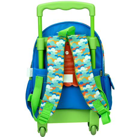 Sac à roulettes maternelle motif grenouille fisher-price 30 cm Bleu / vert / blanc 2 - vertbaudet enfant 
