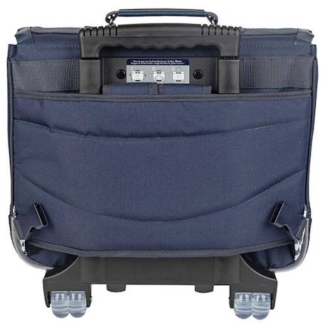 Cartable à roulettes polyester recyclé matheo 38 cm Bleu / blanc 3 - vertbaudet enfant 