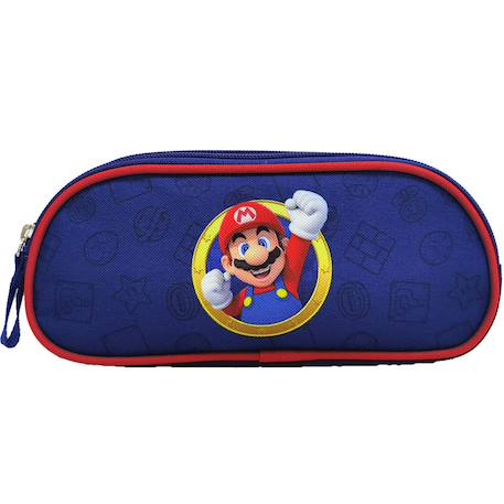 Garçon-Trousse garçon rectangulaire super mario en textile imprimé officiel
