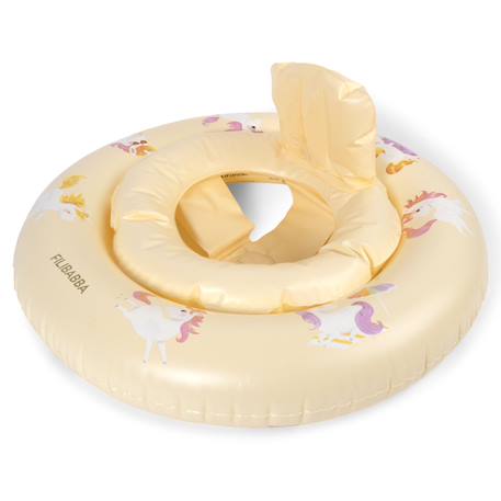 Bouée anneau de bain pour bébé Jaune, rose, blanc 1 - vertbaudet enfant 