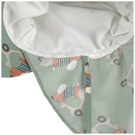 Casquette protège nuque anti-uv (7-12 mois) Beige+Blanc+Bleu+Orange+Vert 17 - vertbaudet enfant 