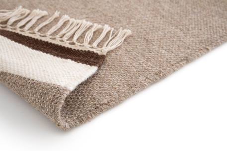 Tapis en laine et coton elegance Beige sable+Bleu naturel 2 - vertbaudet enfant 