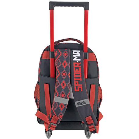 Trolley scolaire garçon spider-man new york city 3 compartiments 45 cm Noir / rouge / blanc 2 - vertbaudet enfant 