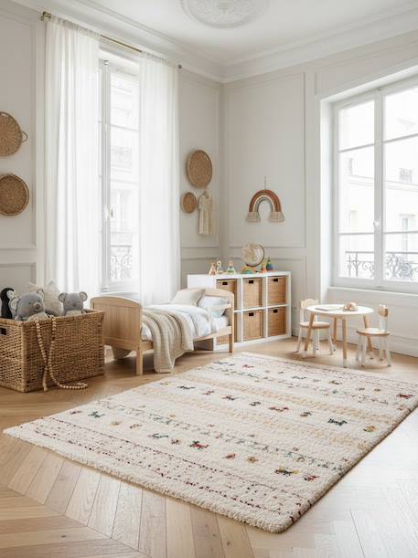 Tapis enfant épais et confortable folklore Beige sable 2 - vertbaudet enfant 