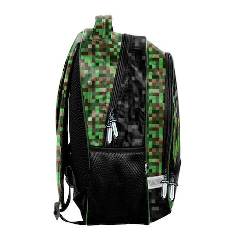 Sac à dos garçon gaming imprimé pixel synthétique Vert / prune 2 - vertbaudet enfant 