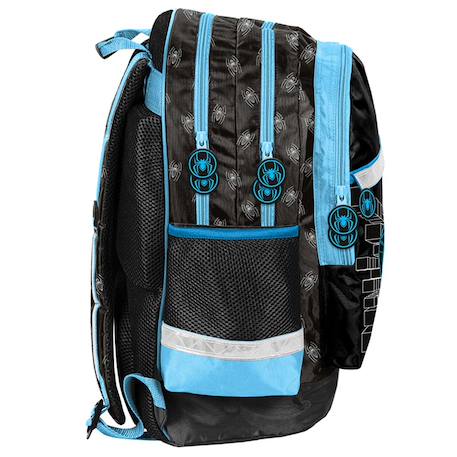 Sac à dos scolaire garçon spiderman masque avec 2 compartiments 42 cm Noir / bleu / gris 2 - vertbaudet enfant 