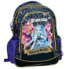 Sac à dos scolaire imprimé galaxie 2 compartiments monster high  - vertbaudet enfant