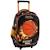 Sac à roulettes scolaire basketball fire 45 cm - trolley 3 compartiments Noir / orange 1 - vertbaudet enfant 