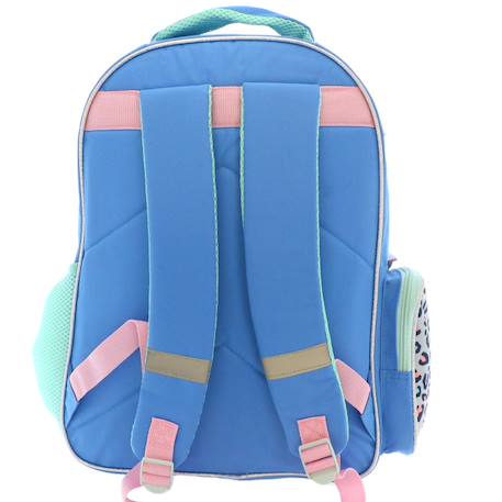 Sac à dos fille minnie léopard avec bretelles rembourrées 42 cm Bleu / vert / gris 2 - vertbaudet enfant 