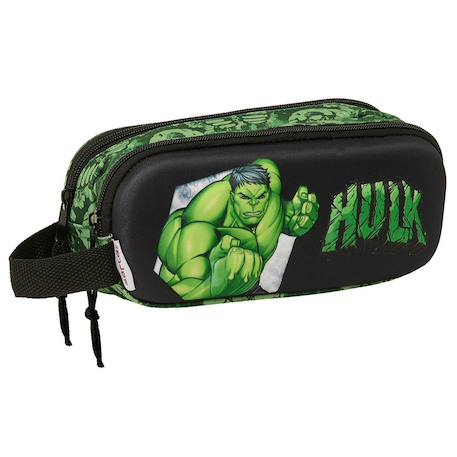 Trousse scolaire avengers safta hulk 3d en textile Noir / vert 1 - vertbaudet enfant 