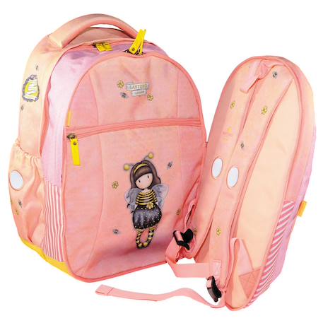 Sac à dos fille 2-en-1 à motif 44 cm Bleu / violet+Pêche+Rose/multicolore 6 - vertbaudet enfant 