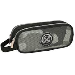 Jouet-Trousse garçon rectangulaire double compartiment positive vibes style camouflage 20 cm