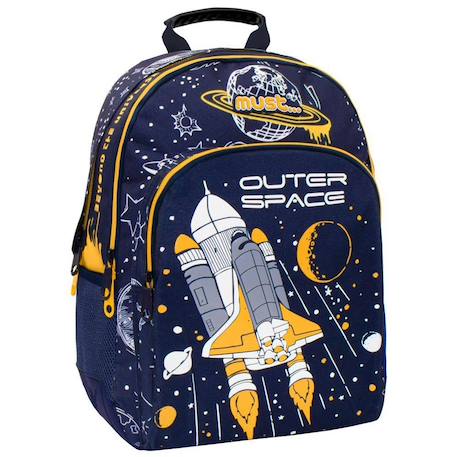 Garçon-Sac à dos scolaire garçon fusée outer space 3 compartiments 45 cm