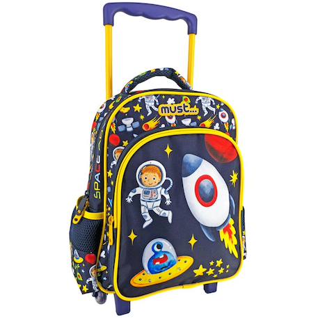 Sac à dos trolley cmp motif espace alien en tissu Bleu marine 1 - vertbaudet enfant 