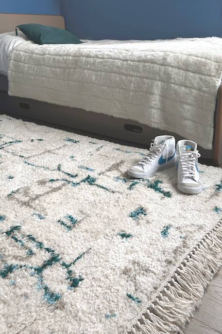 Tapis design avec franges volubilis Bleu naturel 6 - vertbaudet enfant 