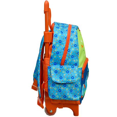 Sac à dos trolley maternelle imprimé singes fisher price Bleu / orange / bleu 2 - vertbaudet enfant 