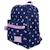 Cartable romy l 2 compartiments 41x31x17 cm à pois Bleu 2 - vertbaudet enfant 