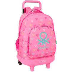 Sac à dos à roulettes benetton heart 45 cm trolley haut de gamme  - vertbaudet enfant