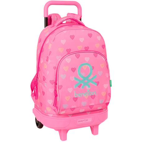 Garçon-Accessoires-Cartable, trousse-Sac à dos à roulettes benetton heart 45 cm trolley haut de gamme