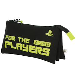 Trousse 3 compartiments playstation "for the players" 22 cm  - vertbaudet enfant