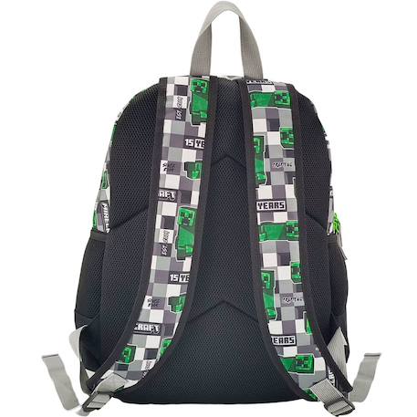Sac à dos garçon minecraft motif pixelisé polyester premium Noir / vert / bleu 2 - vertbaudet enfant 