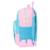 Sac à dos scolaire be benetton avec 2 compartiments 42 cm Blanc / rose / bleu 2 - vertbaudet enfant 