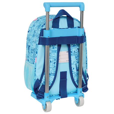 Sac à dos à roulettes snoopy love 34 cm trolley maternelle Multicolore 3 - vertbaudet enfant 