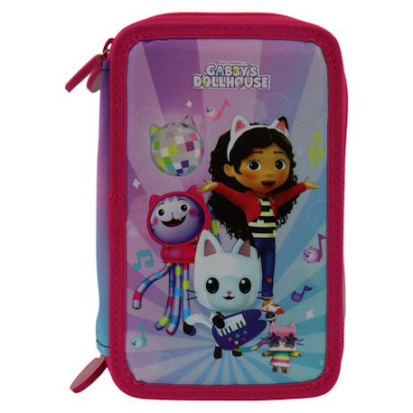 Trousse fille remplie 3 compartiments gabby et la maison magique 20 cm Bleu / rose / clair 2 - vertbaudet enfant 