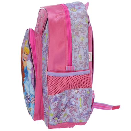 Sac à dos enfant fille polyester satiné imprimé disney princess 38 cm Rose 3 - vertbaudet enfant 