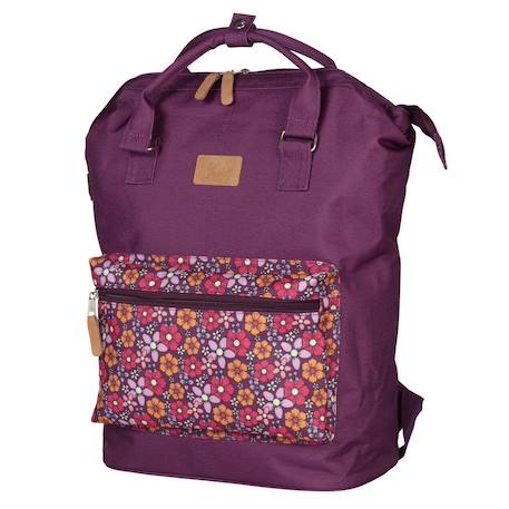 Sac à dos kip inspiration 40 cm à poche ordinateur zippée Violet foncé 1 - vertbaudet enfant 