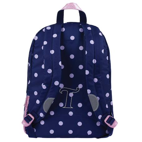 Cartable romy l 2 compartiments 41x31x17 cm à pois Bleu 3 - vertbaudet enfant 