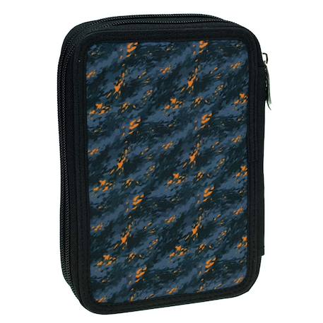 Trousse double en tissu imprimé tête de loup Noir 2 - vertbaudet enfant 