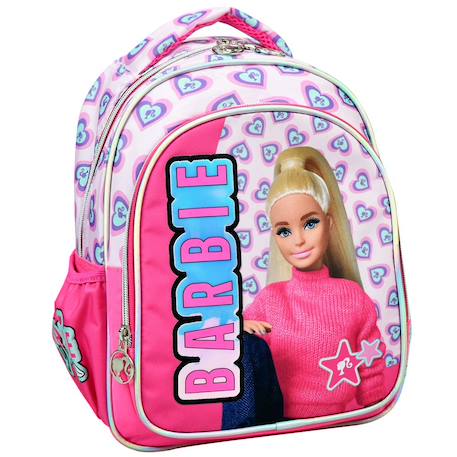 Fille-Accessoires-Sac à dos fille barbie coeur avec poches latérales pour la maternelle 30 cm
