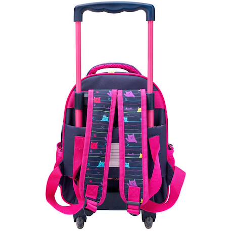 Sac à dos à roulettes maternelle chat little princess - trolley - compact - little princess Rose 2 - vertbaudet enfant 