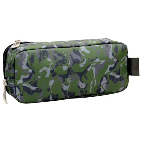 Trousse zippée matelassée motif puma camouflage Vert bouteille 2 - vertbaudet enfant 