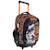 Trolley scolaire garçon lion animal planet africa wild 3 compartiments 45 cm Noir / orange / gris 1 - vertbaudet enfant 