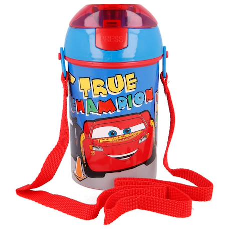 Gourde enfant aluminium cars flash mcqueen 450 ml – paille intégrée Rouge / bleu / jaune 2 - vertbaudet enfant 