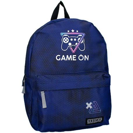 Sac à dos scolaire skooter 'game on' - forme borne - 39 cm Bleu marine 1 - vertbaudet enfant 