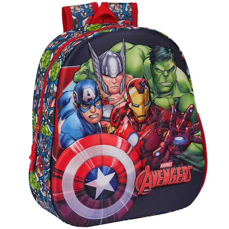 Sac à dos avengers 3d maternelle - 33 cm - haut de gamme - marvel Multicolore 1 - vertbaudet enfant 
