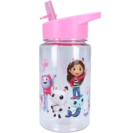 Gourde enfant 450 ml gabby and the magic house en pvc sans bisphénol a Rose 1 - vertbaudet enfant 