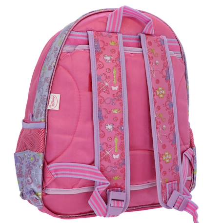 Sac à dos enfant fille polyester satiné imprimé disney princess 38 cm Rose 4 - vertbaudet enfant 