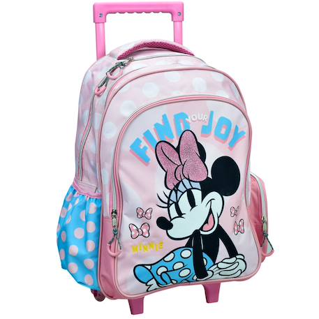 Sac à dos à roulettes fille minnie - vintage joy - haut de gamme Multicolore 1 - vertbaudet enfant 