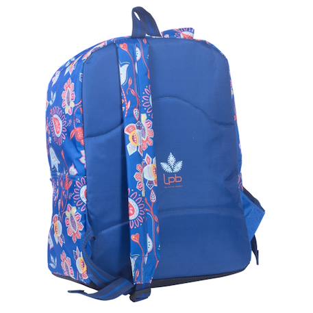 Sac à dos fille motif cachemire synthétique lpb les ptites bombes Bleu / multicolore / blanc 2 - vertbaudet enfant 