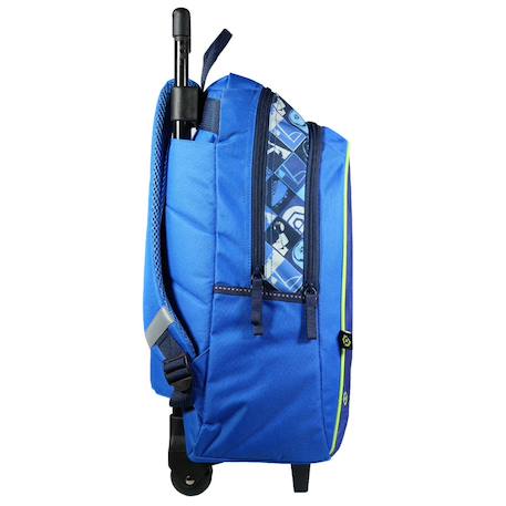 Sac à dos trolley garçon ligue 1 bagtrotter 45 cm polyester 2 compartiments zippés Bleu 3 - vertbaudet enfant 