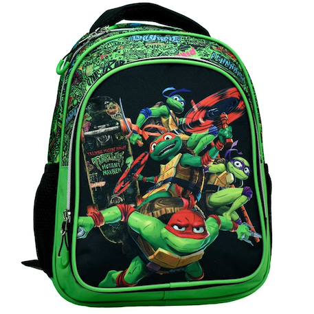 Sac à dos maternelle garçon motif tortues ninja mutant tortue ninja Vert 1 - vertbaudet enfant 