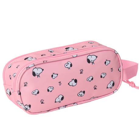 Trousse snoopy tête 3d motif peanuts 2 compartiments Rose 2 - vertbaudet enfant 