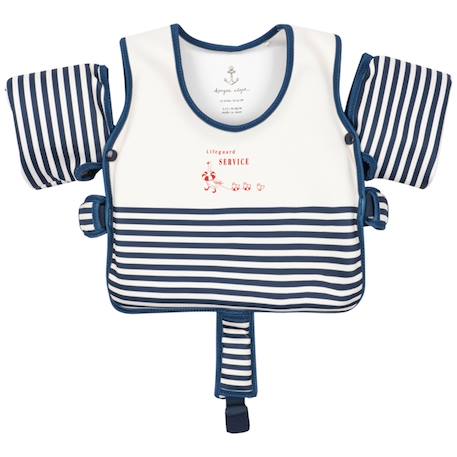 Gilet de natation hollis marin stripes (2-3 ans) Bleu, blanc 1 - vertbaudet enfant 